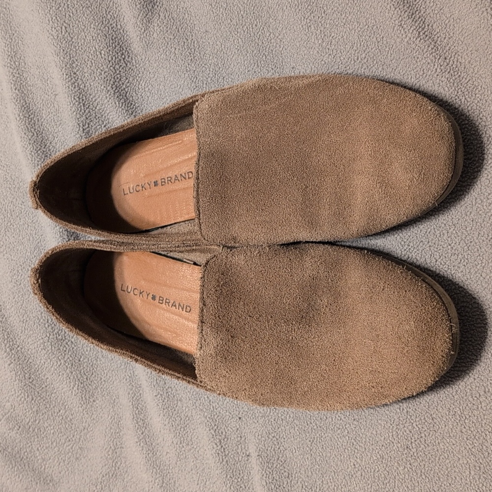 Lucky Brand, beige loafers, size 6.5